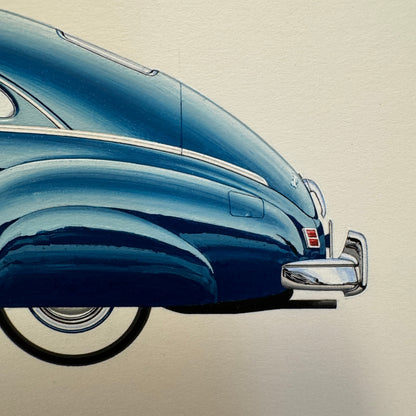 1947 Packard Custom Super Clipper Club Car Illustration Art Drawing Hand Drawn