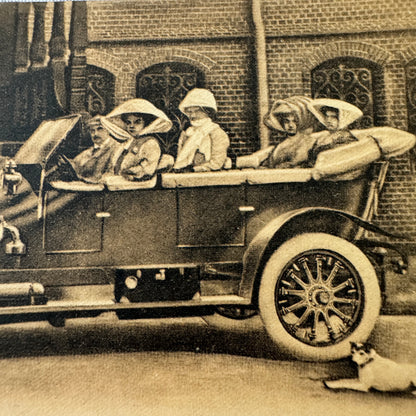 Vintage Postcard Post Card Grand Duke and Princess German Royalty in Automobile