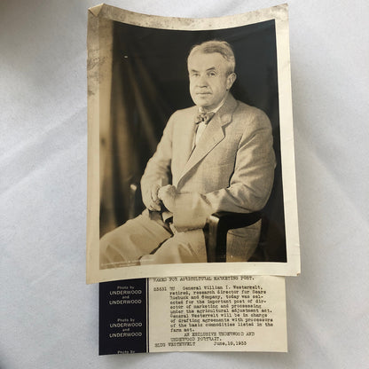 Press Photo Photograph Sears and Roebuck Executive Agriculture Post 1933