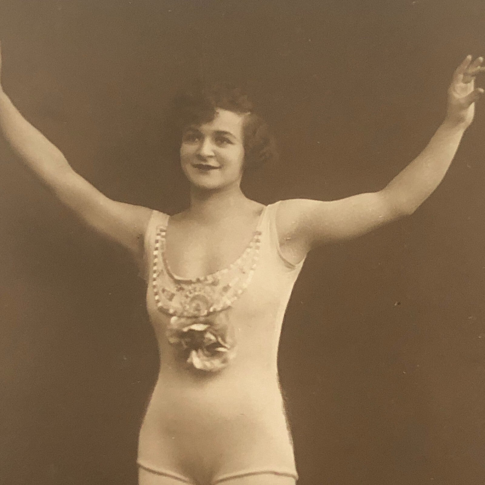 Circus Performer Dancer Acrobat Real Photo Postcard RPPC Post Card Vintage