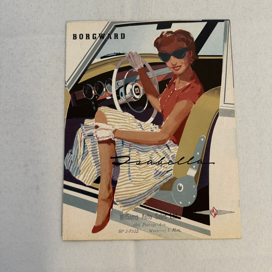 Borgward Isabella Car Sales Brochure Catalog Advertising Vintage