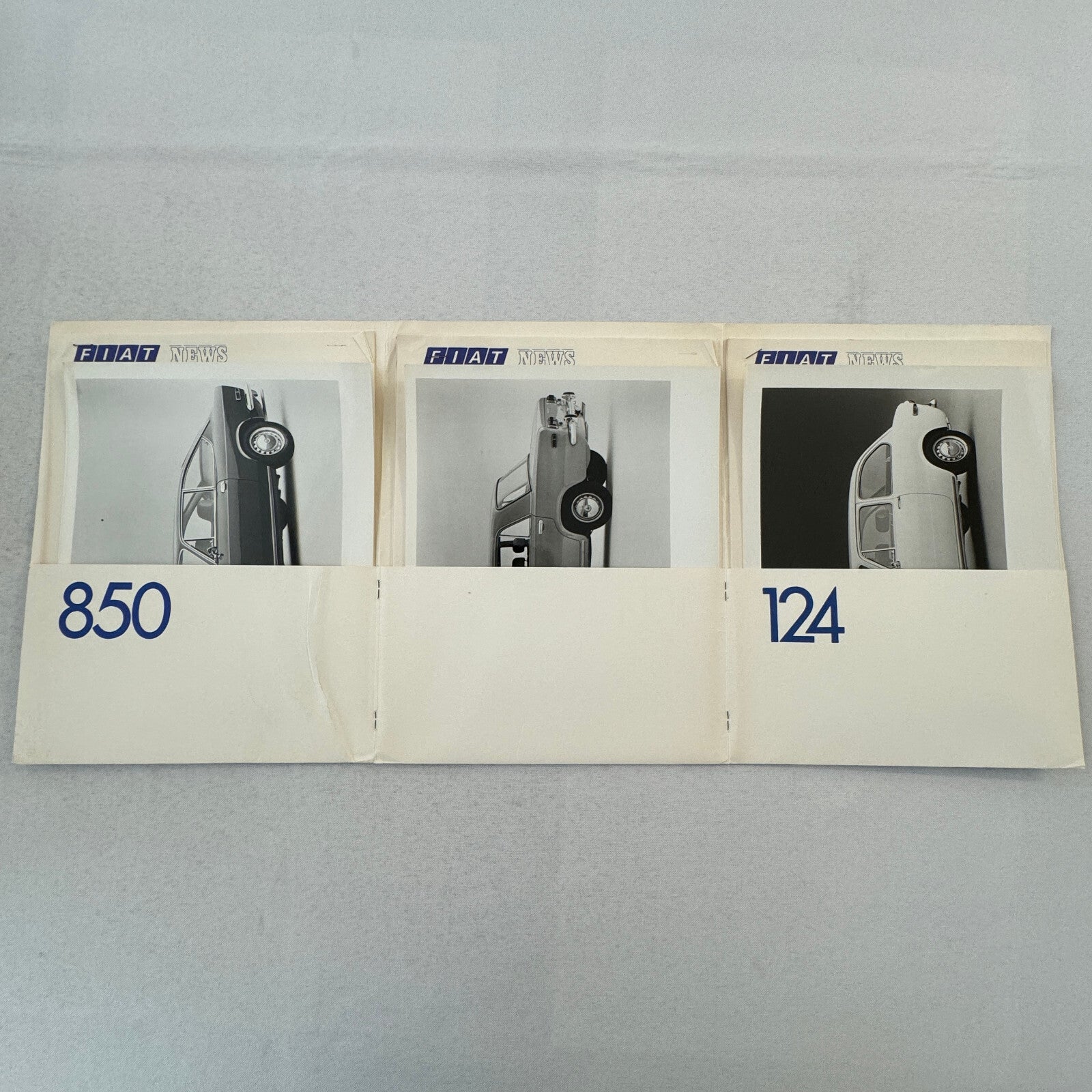 1970 Fiat Press Kit Brochure Photos 124 850 Sport Coupe 124S 850 Sedan