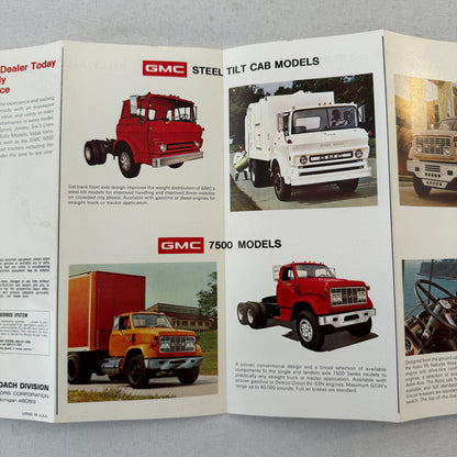 1974 GMC Truck Sales Brochure Jimmy Pickup Sprint School Bus Vandura Rally Van +
