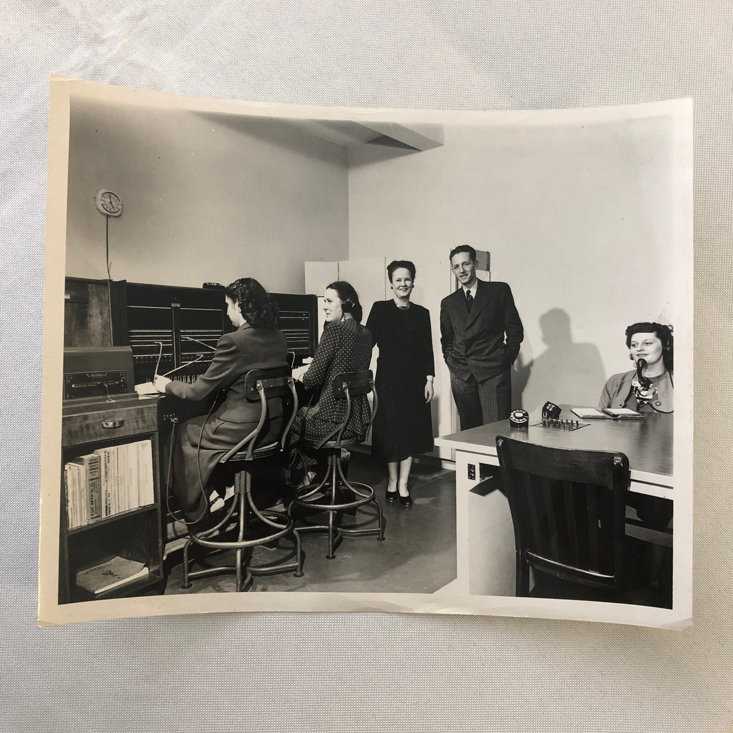 Vintage Photo Photograph Telephone Switchboard Office Workers Bell Canada