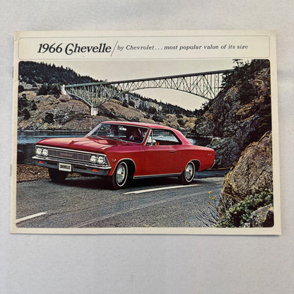 1966 Chevrolet Chevelle Sales Brochure Catalog Malibu Convertible 300 Wagon