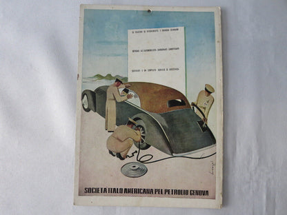 Poster Italian Gas and Oil Petroleum Societa Italo Pel Petrolio Small Size