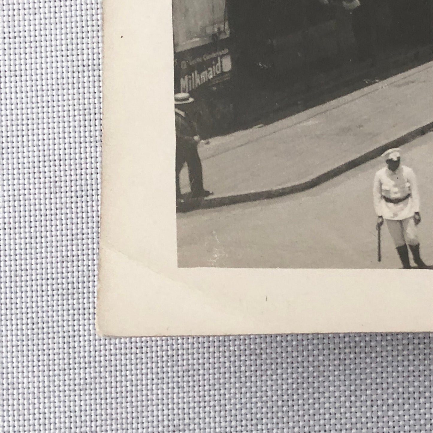 Vintage Street Scene Photo Photograph Spanish Shops Cars People South America ? 