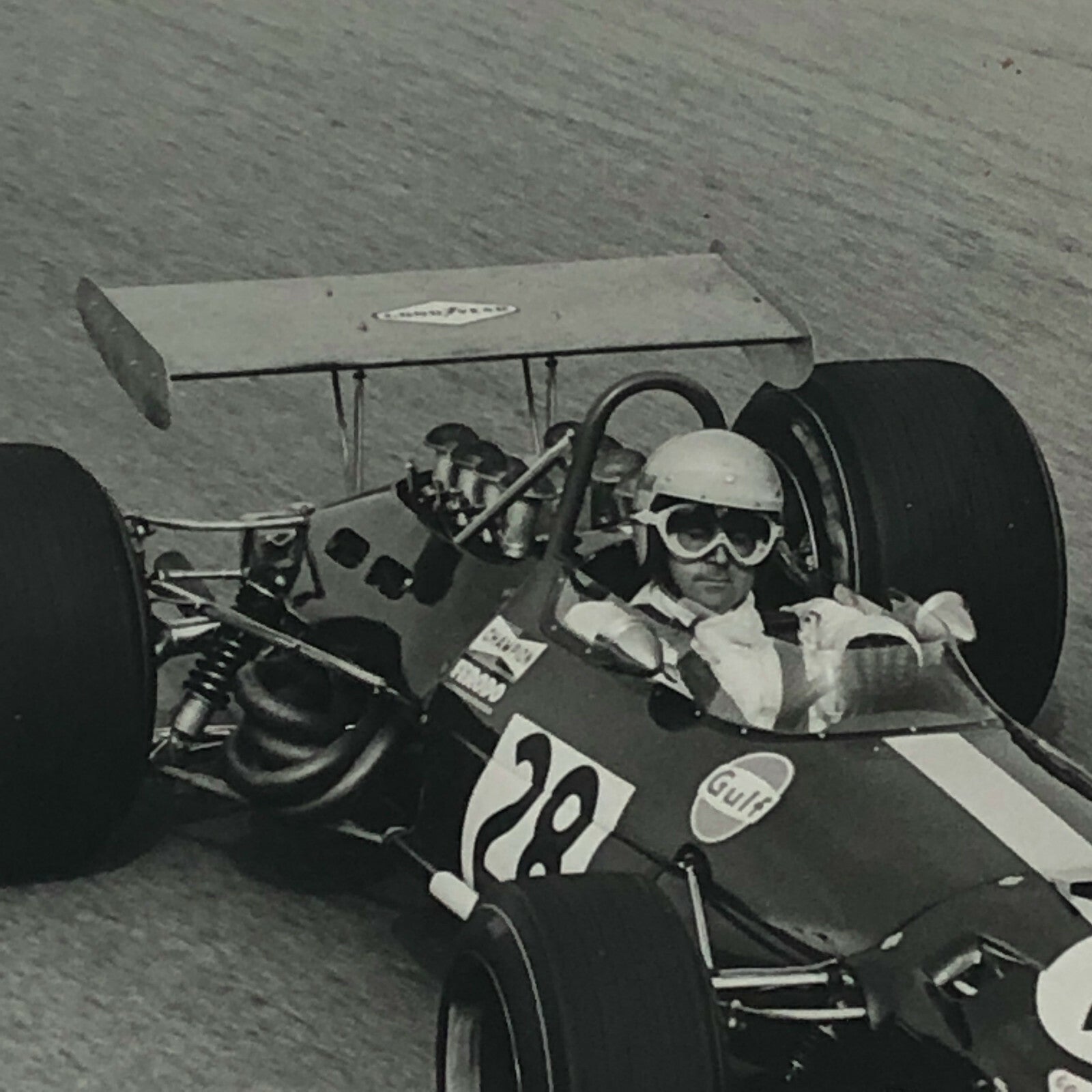 Vintage Grand Prix Racing Photo Photograph Jack Brabham Driver Car