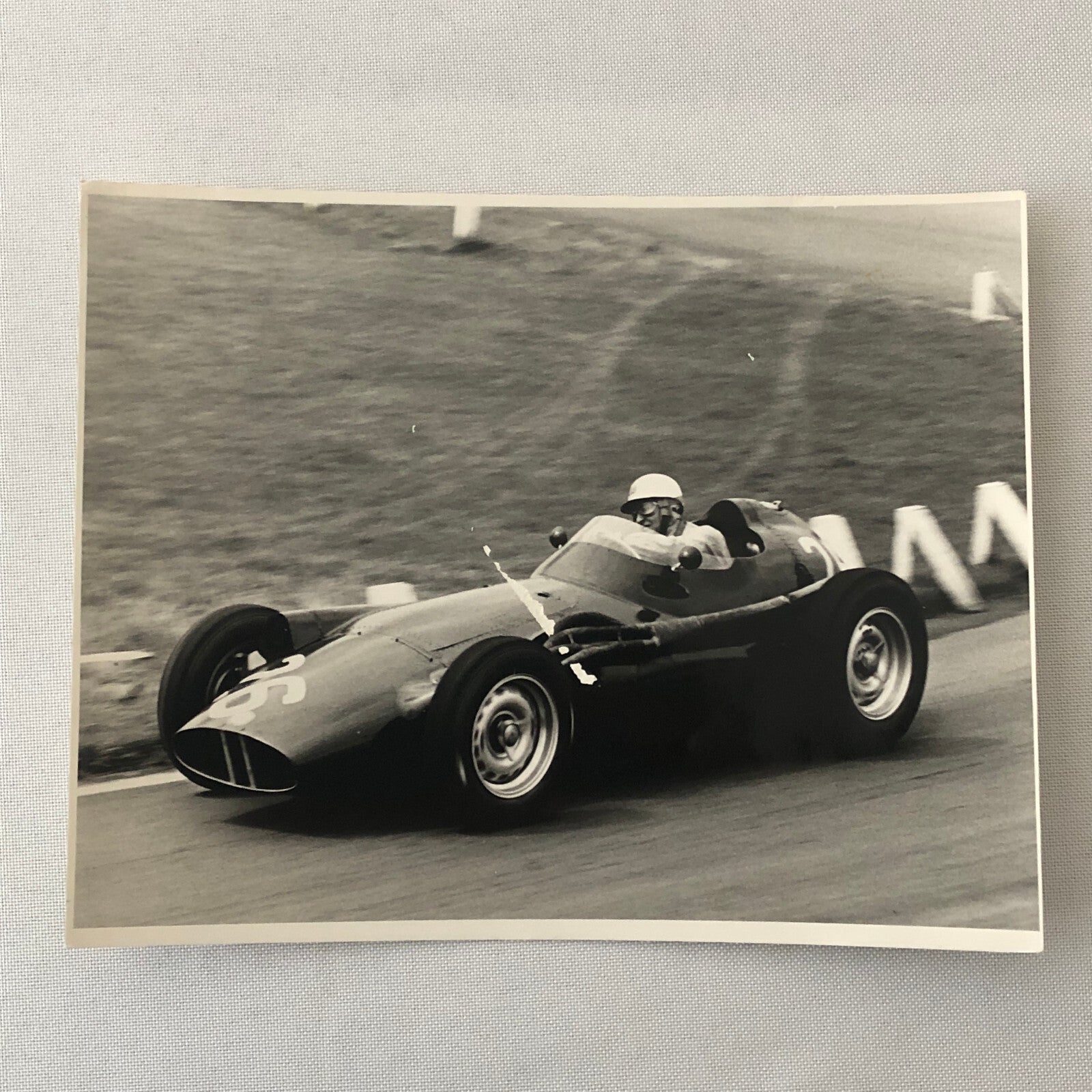 Vintage Racing Photo Photograph BRM Car Harry Schell