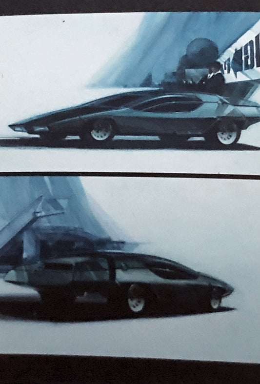 35MM Vintage Photo Slide Concept Car Prototype Design Sketch Illustration