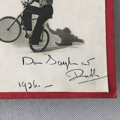 Vintage Circus Photo Dan Sayton Ruth Bicycle Balancing Act Performer Photograph