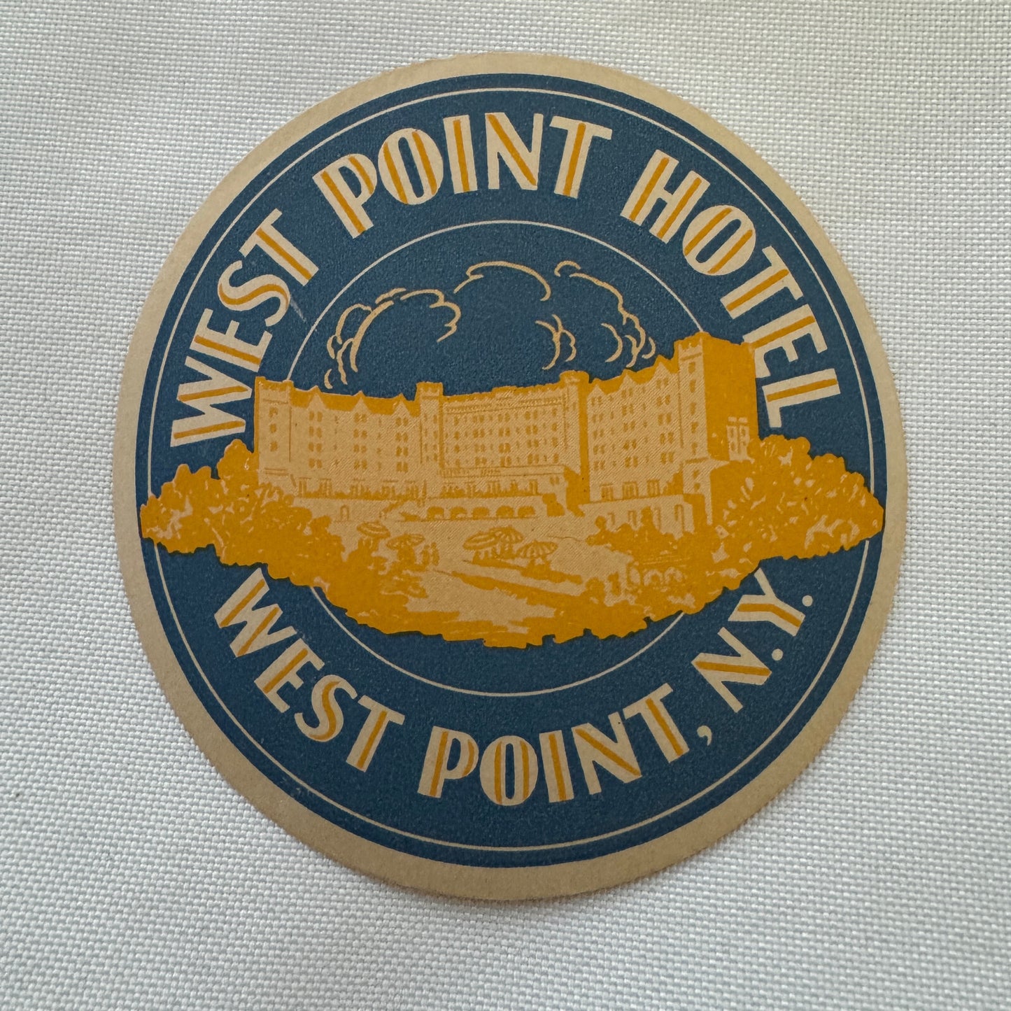 Vintage West Point New York West Point Hotel Luggage Label