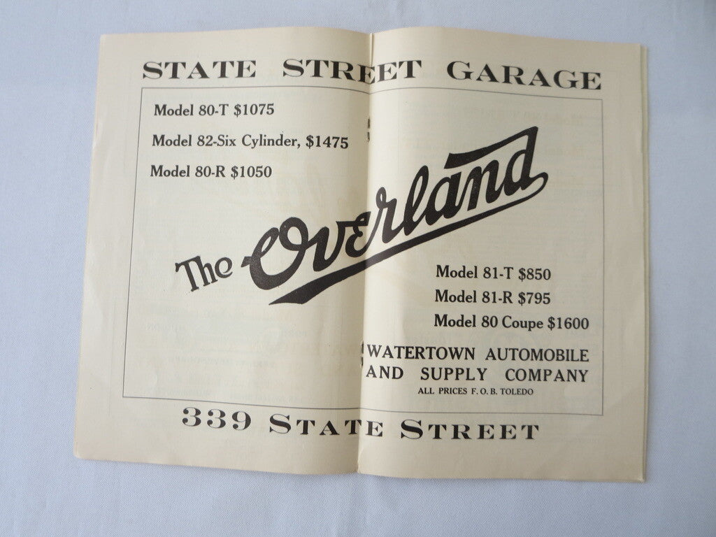 1915 Watertown New York Auto Show Program - Metz Indian Motorcycle Cadillac +