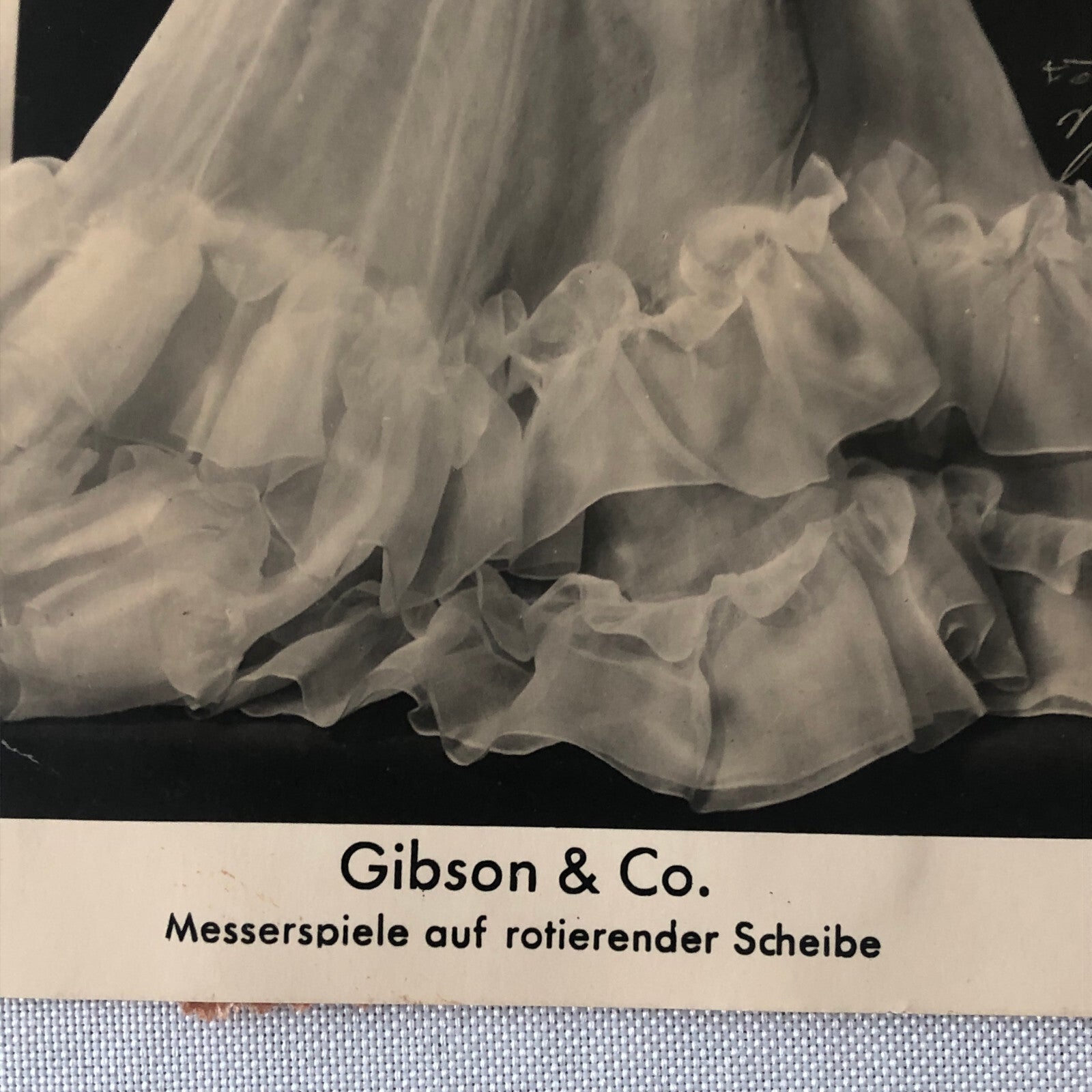 Circus Knife Act Perfomer Photo Photograph Print Gibson & Co German Vintage