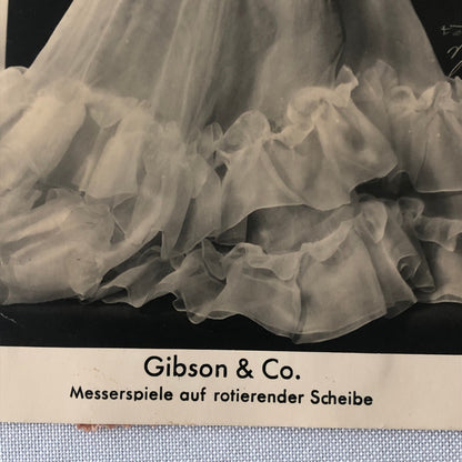 Circus Knife Act Perfomer Photo Photograph Print Gibson & Co German Vintage