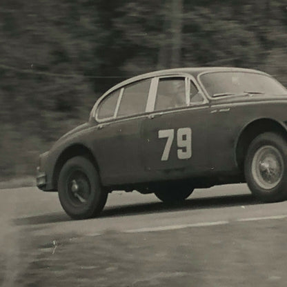 Vintage Jaguar 3.4 Racing Car Photo Photograph T France 1960 