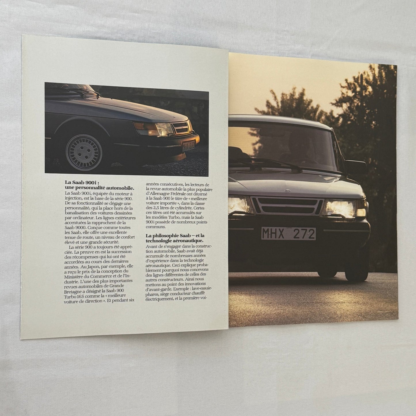 1987 Saab 900i Car Sales Brochure Catalog Vintage Saab 900 FRENCH European