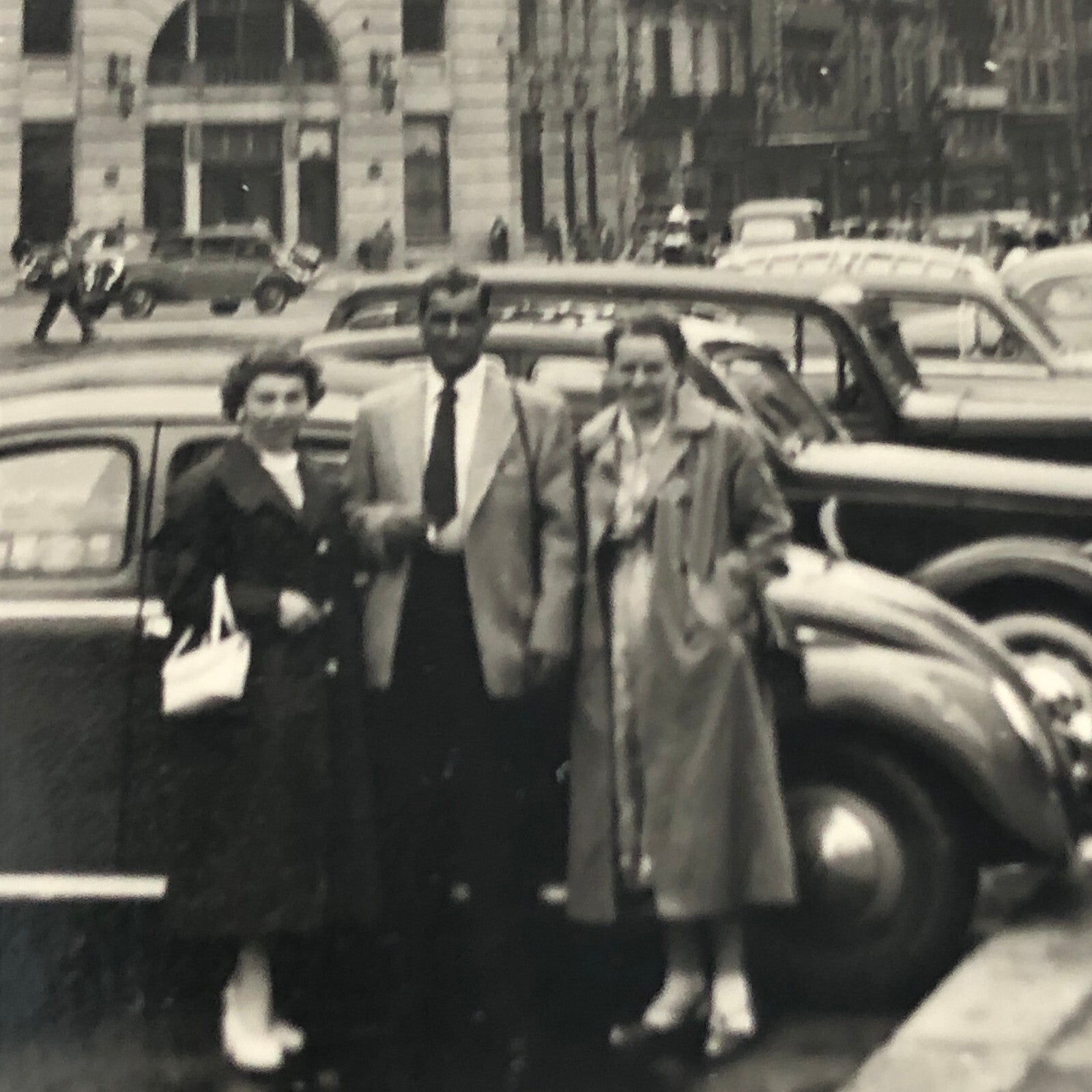 Vintage Photo Photograph Snapshot People with VW Volkswagen Beetle Bug Cars