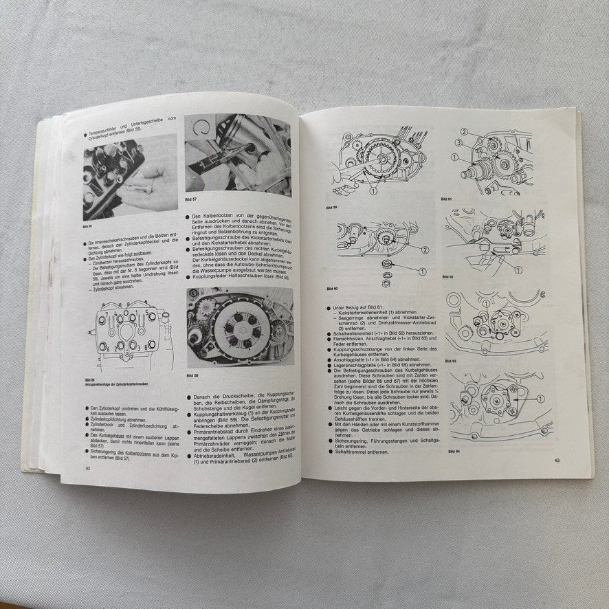 1980 Yamaha RD250LC RD350LC Motorcycle Bike Repair Manual Book GERMAN