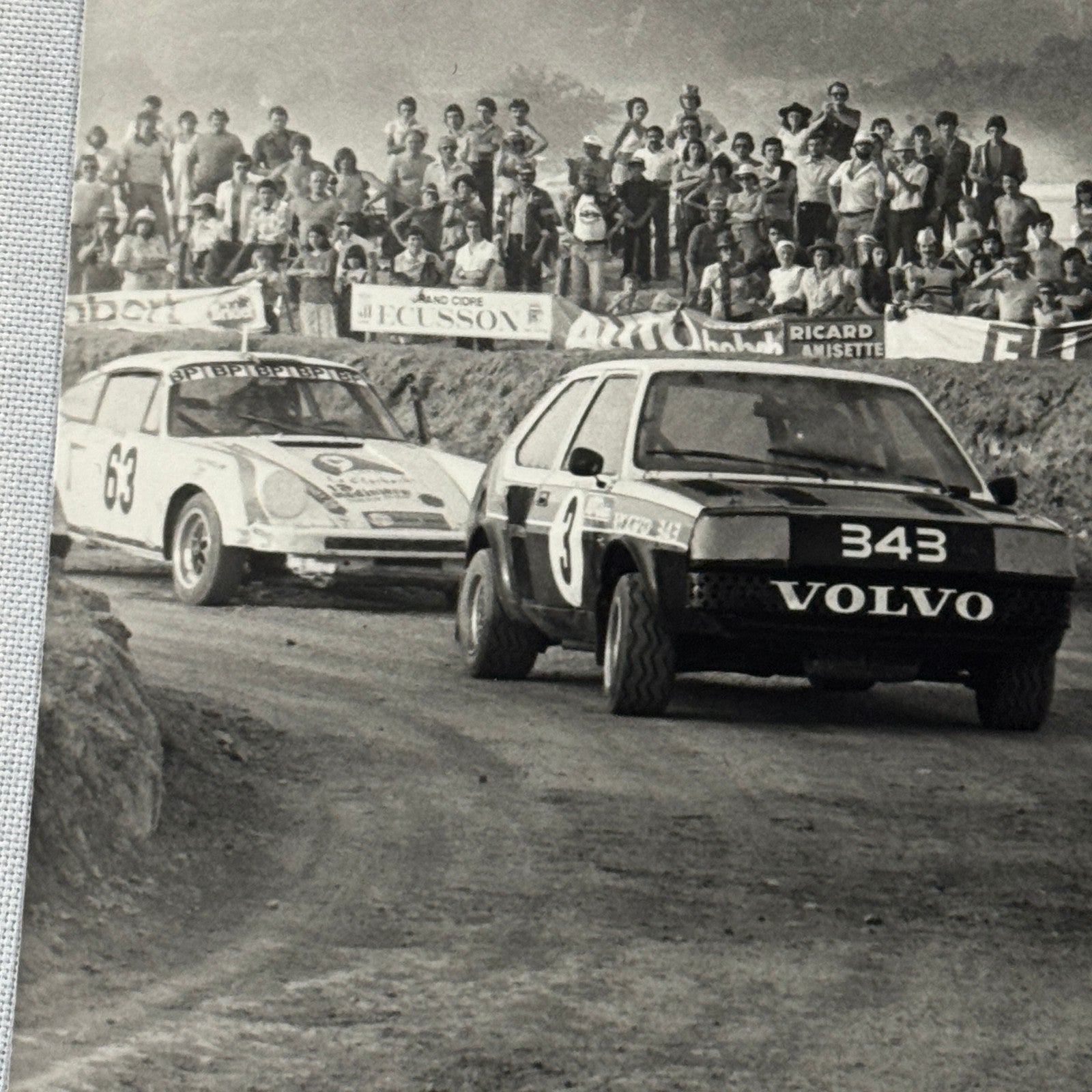 Vintage Rally Racing Photo Photograph Print DPPI Porsche 911 Volvo Car