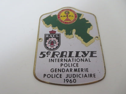 1960 Rallye International Police Gendarmerie Car Club Rally Badge Emblem