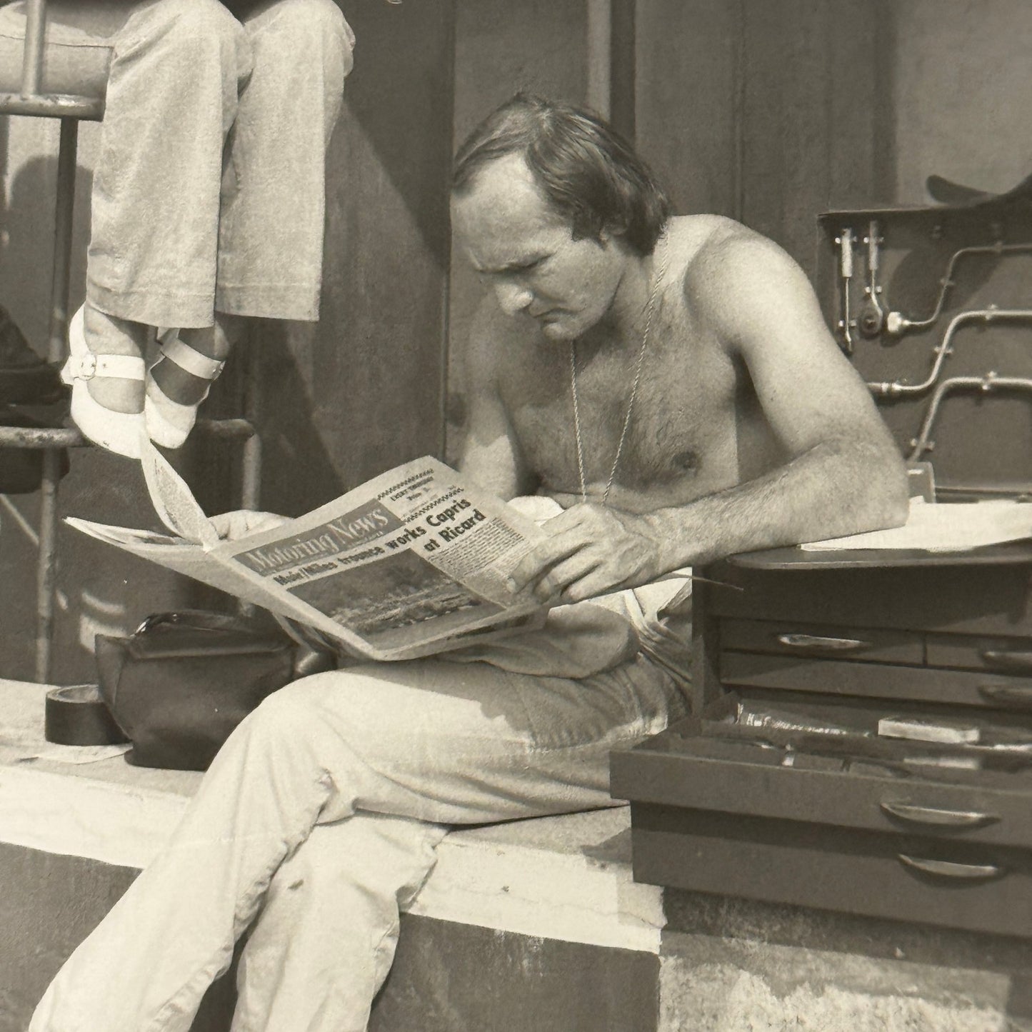 Vintage Racing Photo 1972 Italian Grand Prix Race Mike Hailwood Pat Surtees