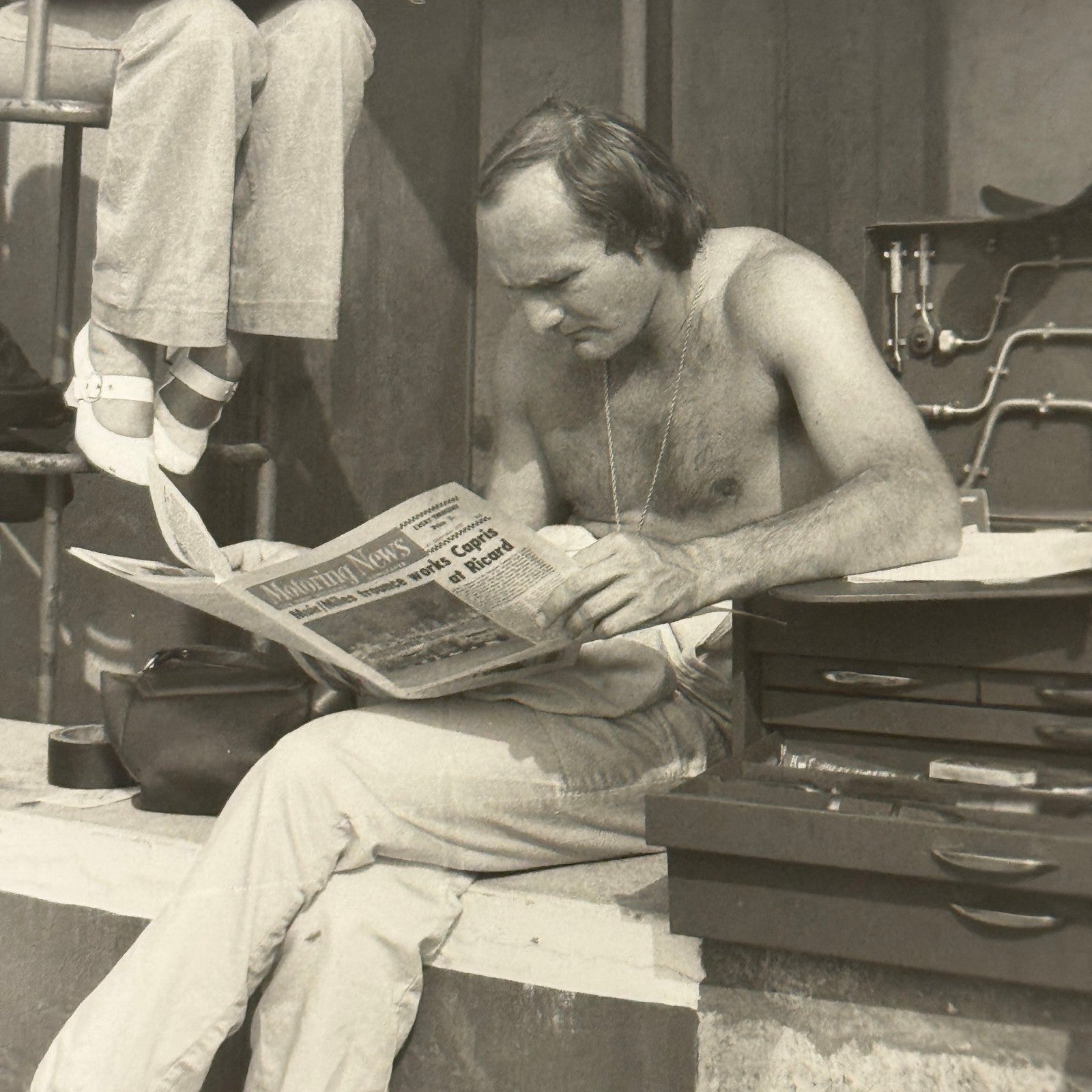 Vintage Racing Photo 1972 Italian Grand Prix Race Mike Hailwood Pat Surtees