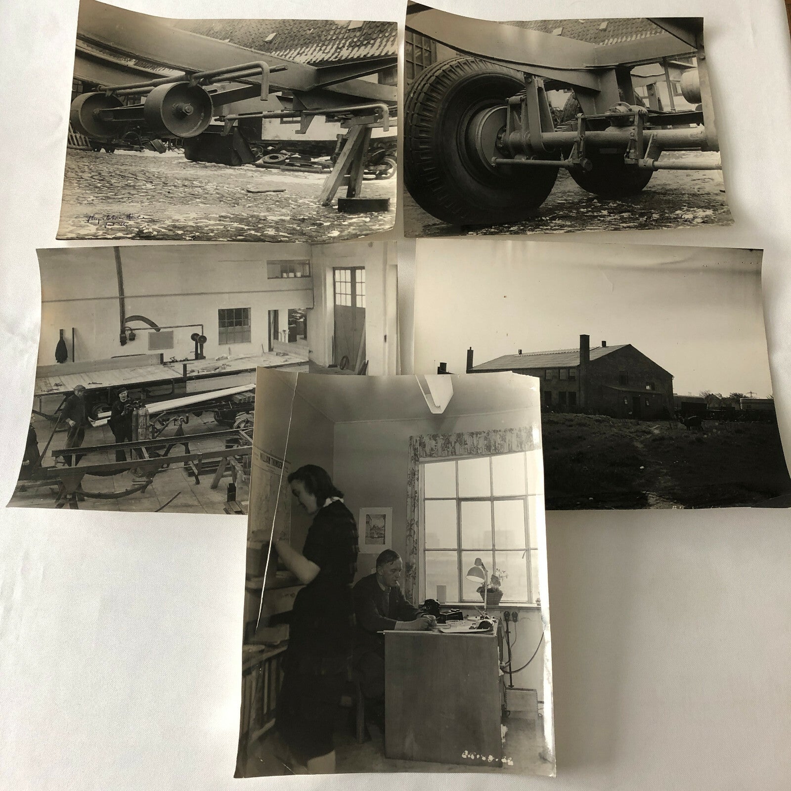 Antique Vintage Factory Company Photo Photograph Lot of 5 ERGO Trailer Denmark 