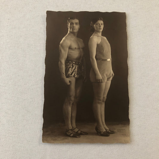 Circus Gymnast Gymnastic Performer Real Photo Postcard RPPC