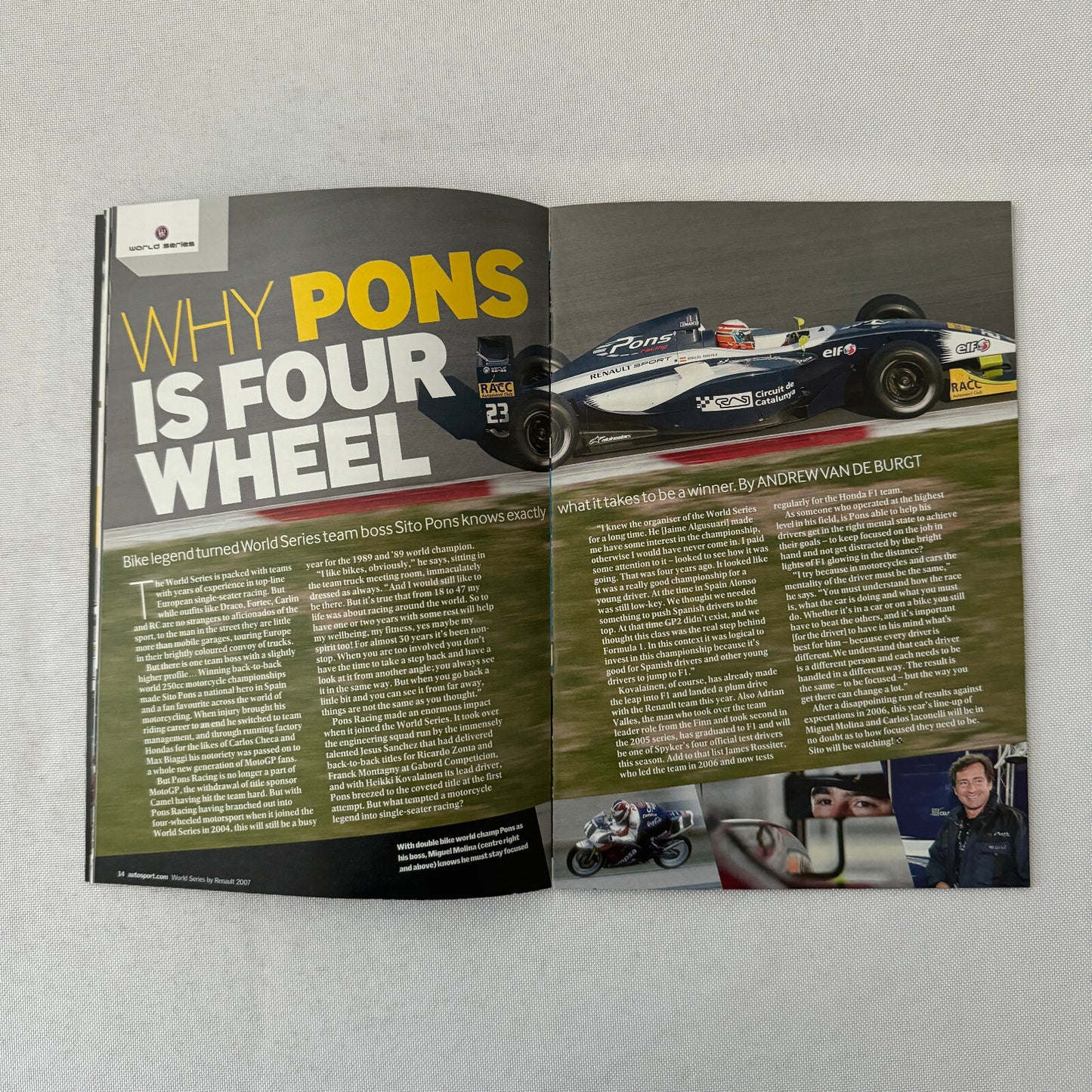 2007 Renault World Series Racing Guide Brochure Autosport