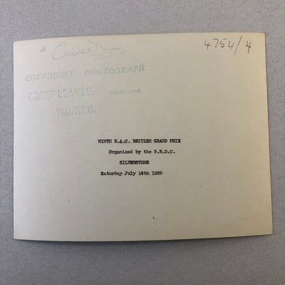 Vintage Car Racing Photo Photograph - 1956 RAC British Grand Prix Silverstone