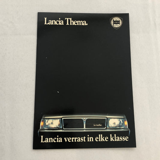 Lancia Thema Car Sales Brochure Catalog German Turbo V6 i.e. Diesel