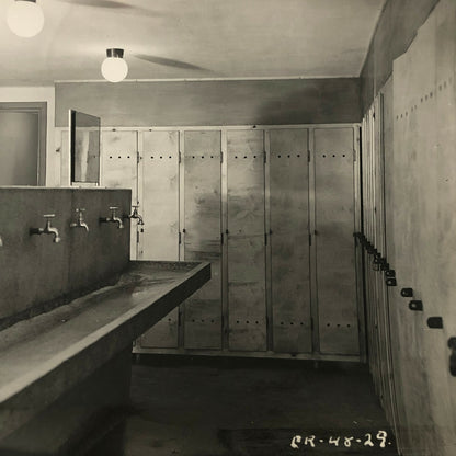 Antique Vintage Factory Company Industrial Locker Photo Photograph ERGO Trailer