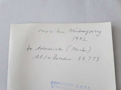 1972 Nurburgring Racing Photograph Photo De Adamich Alfa Romeo 33 TT3 Car 