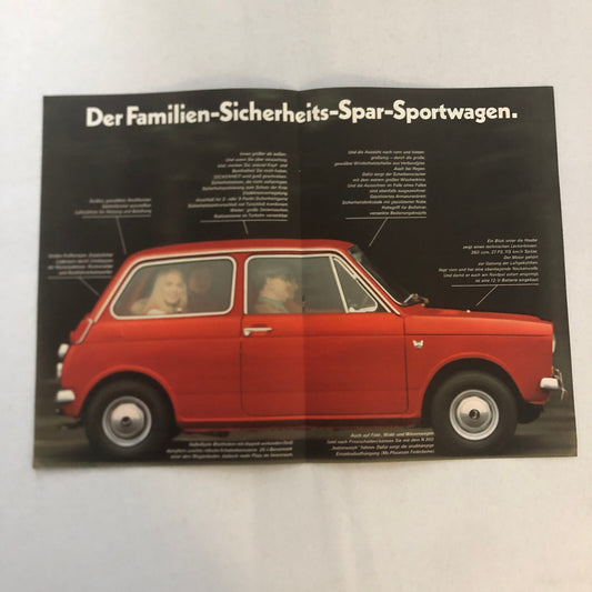 Honda N360 Car Sales Brochure Catalog GERMAN Text European Vintage Honda N 360