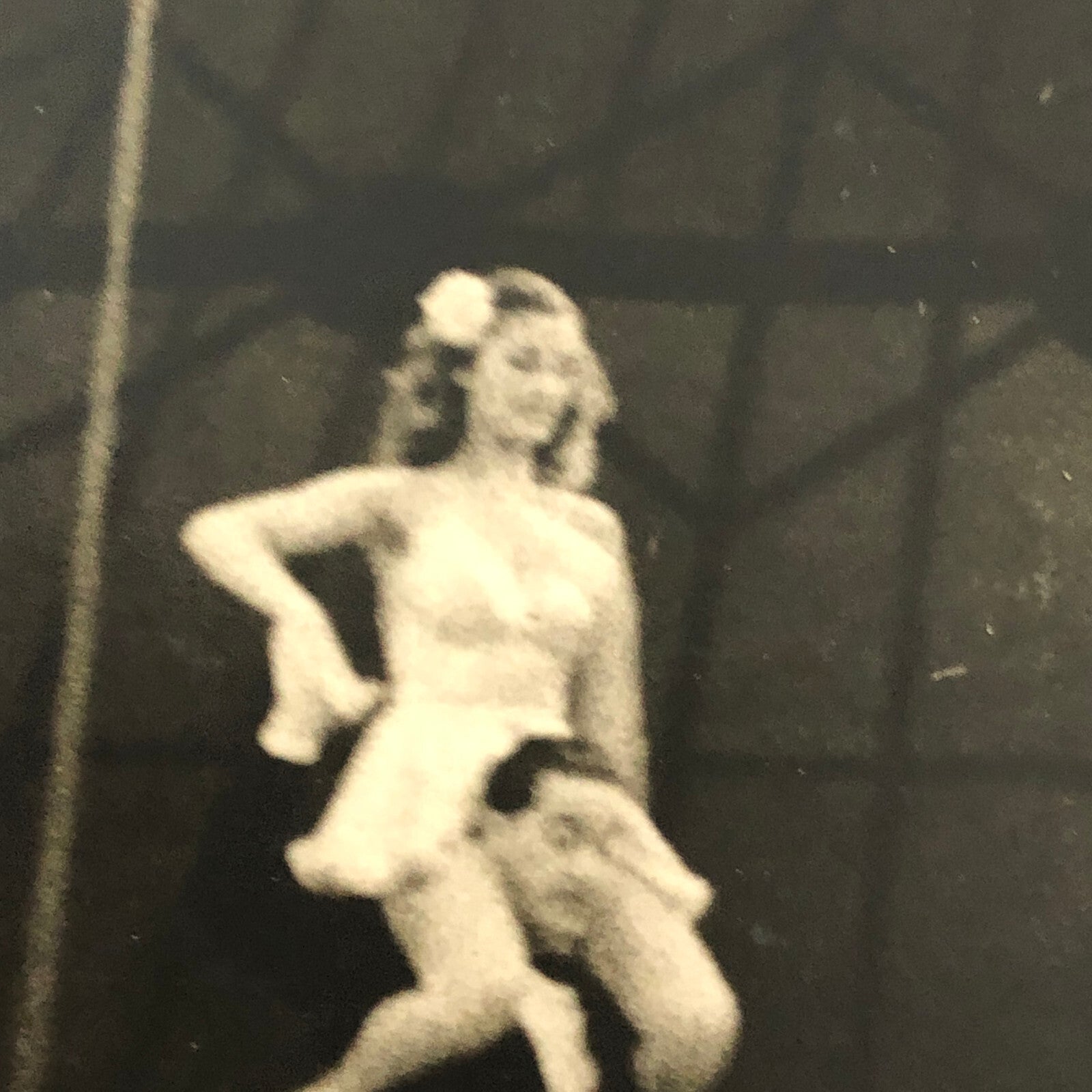 Circus Performer Unicycle Balancing Act Vintage Photo Photograph 1952