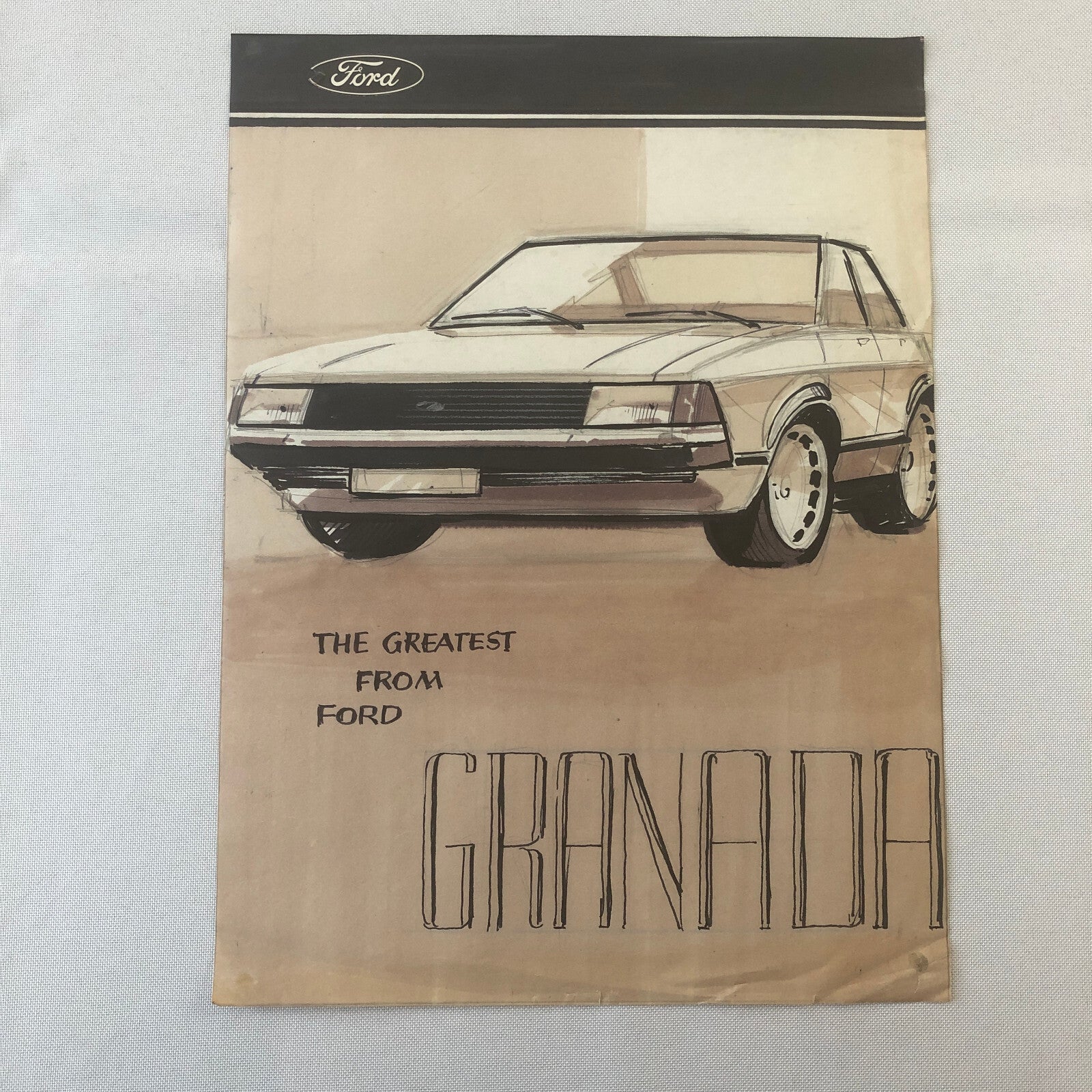 Styling Concept Automobile Illustration Art Drawing Sketch Vintage Ford Granada