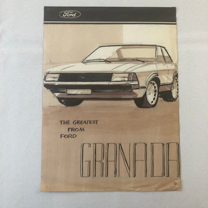 Styling Concept Automobile Illustration Art Drawing Sketch Vintage Ford Granada
