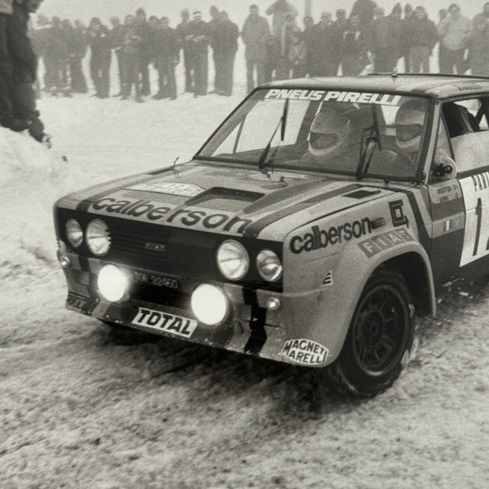 1980 Rallye Monte Carlo Press Photo Photograph DPPI Fiat 131 Abarth Car