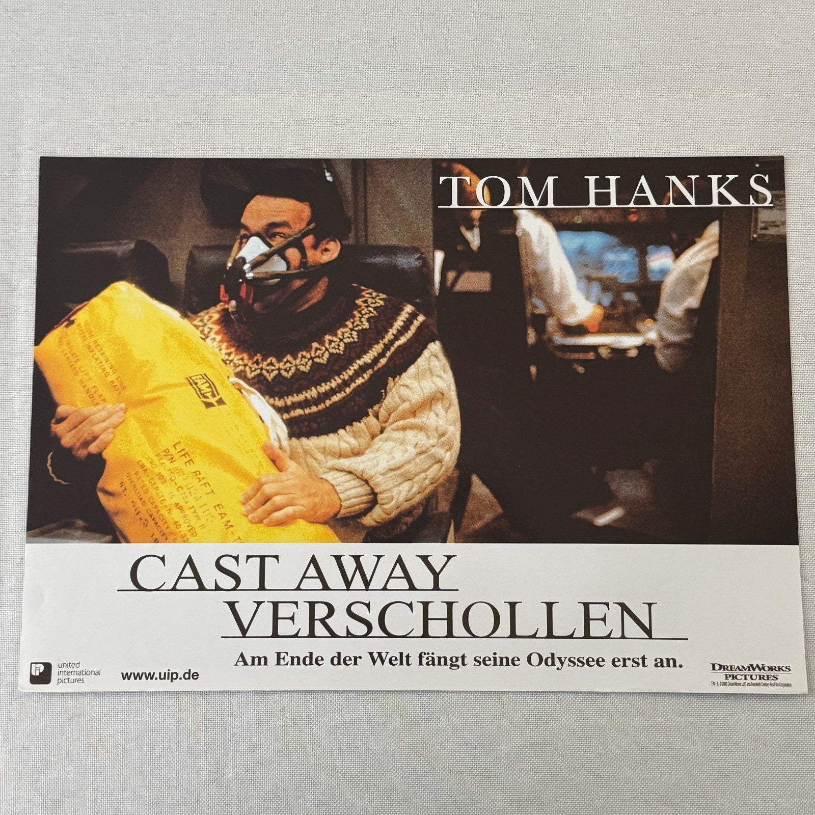 Vintage Movie Lobby Card Poster Lot Cast Away Verschollen GERMAN Tom Hanks