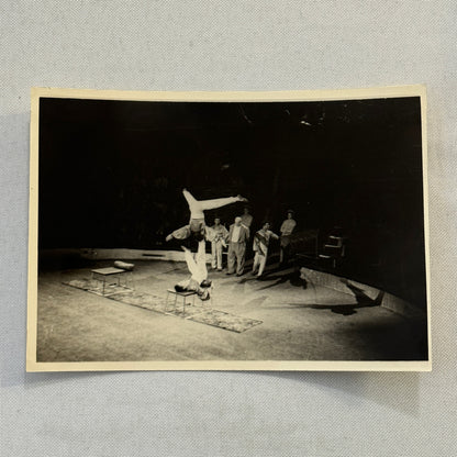 Vintage Circus Performer Balancing Act Photo Photograph Print