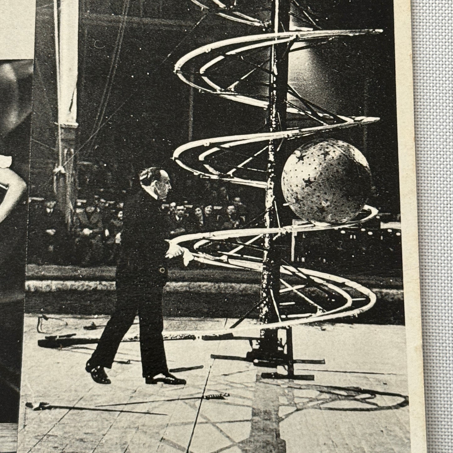 Vintage Circus Danger Act Postcard Post Card Henriette Browell in Ball