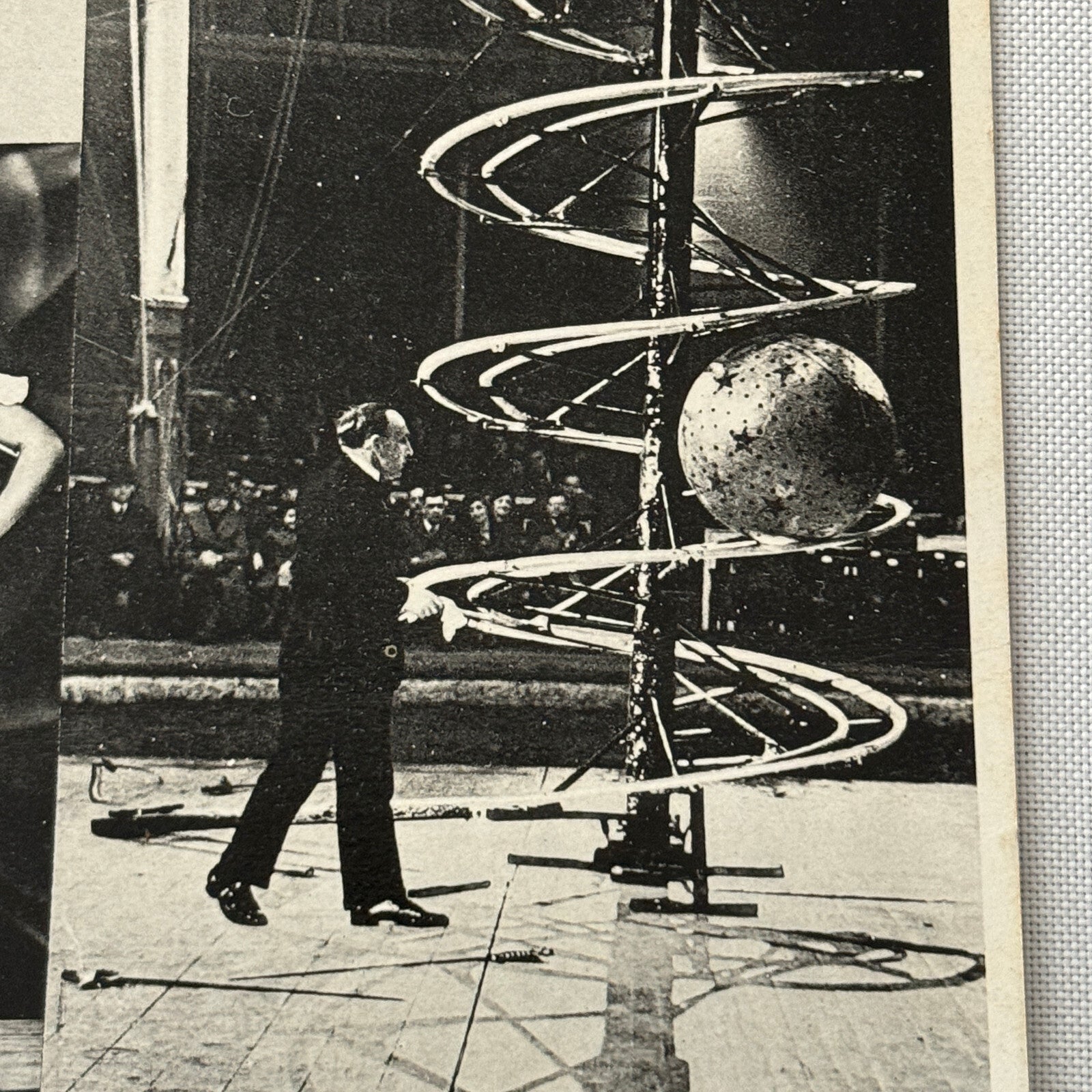 Vintage Circus Danger Act Postcard Post Card Henriette Browell in Ball