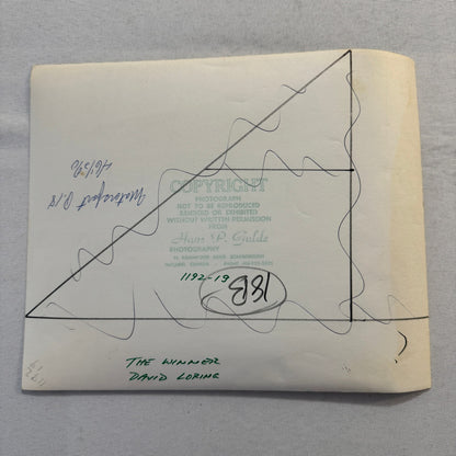 Vintage Car Racing Photo David Loring Race Driver Press Photograph Print