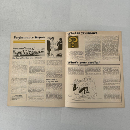 1968 Dodge Factory Magazine Brochure Dodge Charger R/T Ron Mancini Dart Polara