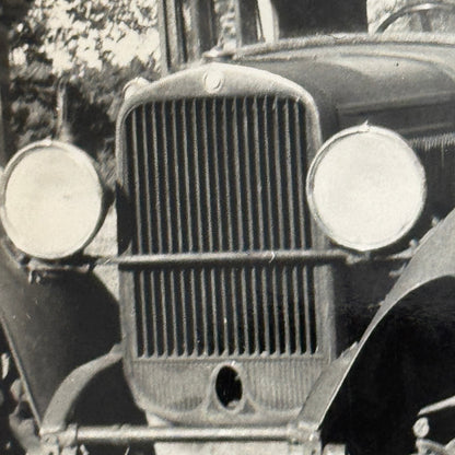 Vintage Car Photo Photograph Print Dog with Automobile Snapshot
