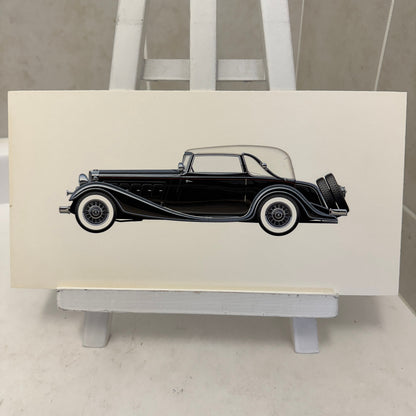 1932 Horch 12 Type 670 Sport Cabriolet Automobile Illustration Art Drawing