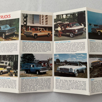 1977 GMC Truck Sales Brochure Catalog PIckup Suburban Van Casa Grande Camper +
