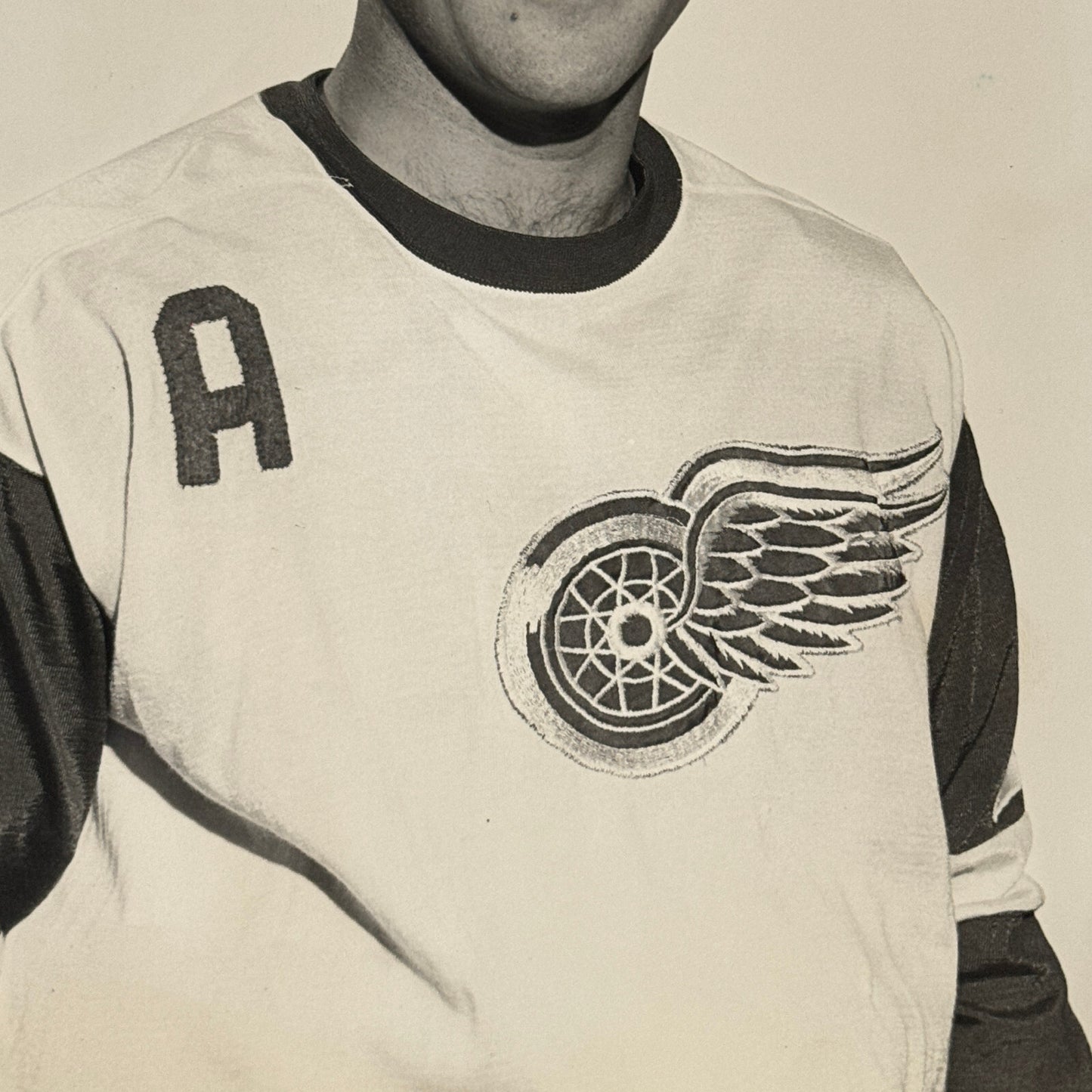Vintage Hockey Photo Fred Speck Detroit Red Wings Player Photograph