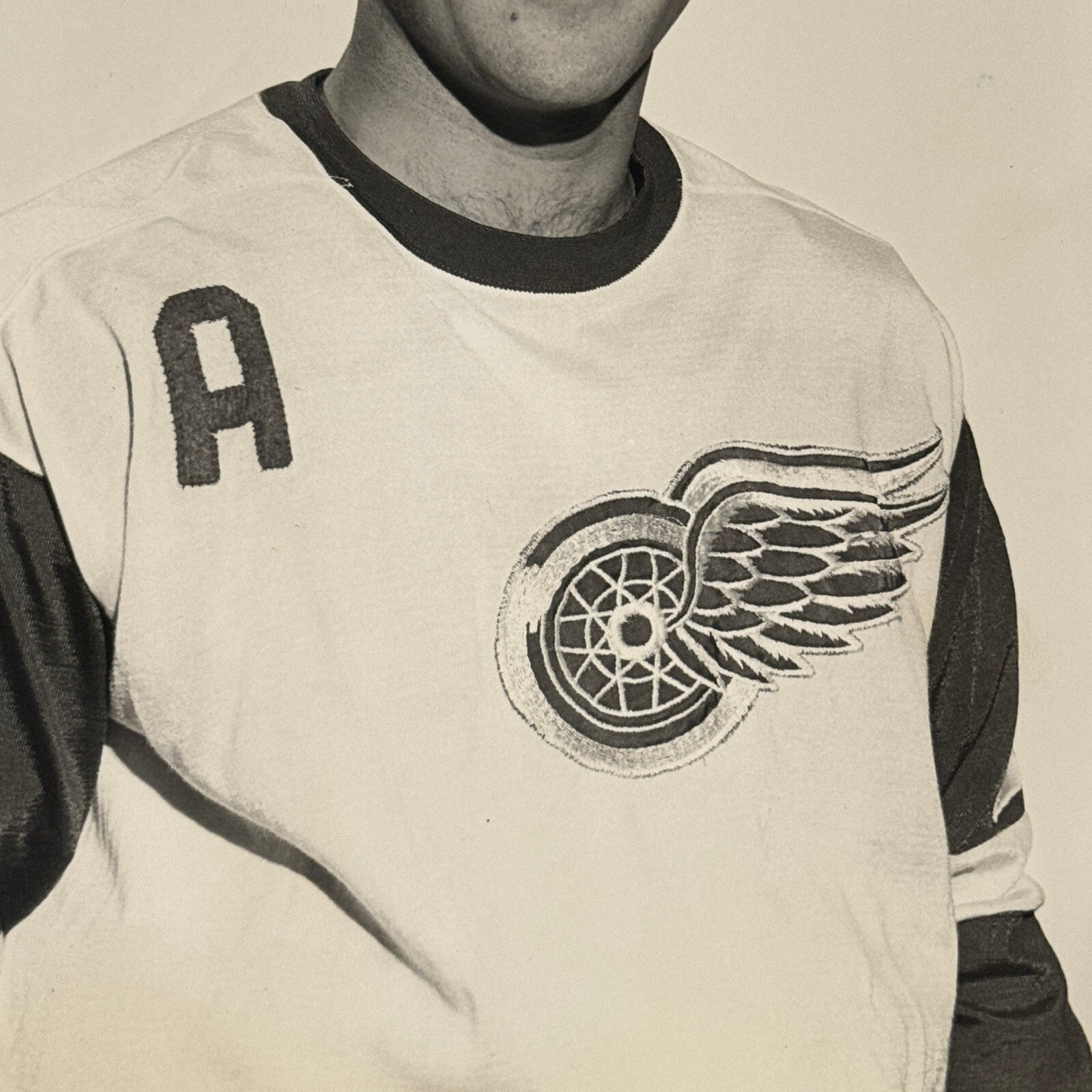 Vintage Hockey Photo Fred Speck Detroit Red Wings Player Photograph
